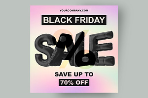 Holographic black friday template