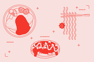 Japanese Food Vector Illustration