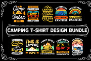 Camping T-Shirt Design Bundle, an Object Graphic by Creativeshirt (Thumbnail 1 of 5)