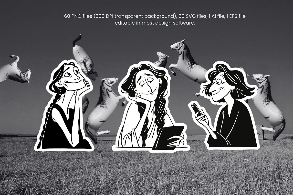 Midlife Women: Hand-Drawn Line Art, a Person Illustration by Veyla (Photo 8 of 11)