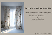 Curtain Mockup Set – 5 PSD Scenes, a Household Mockup by Vika_Softlife (Thumbnail 1 of 9)
