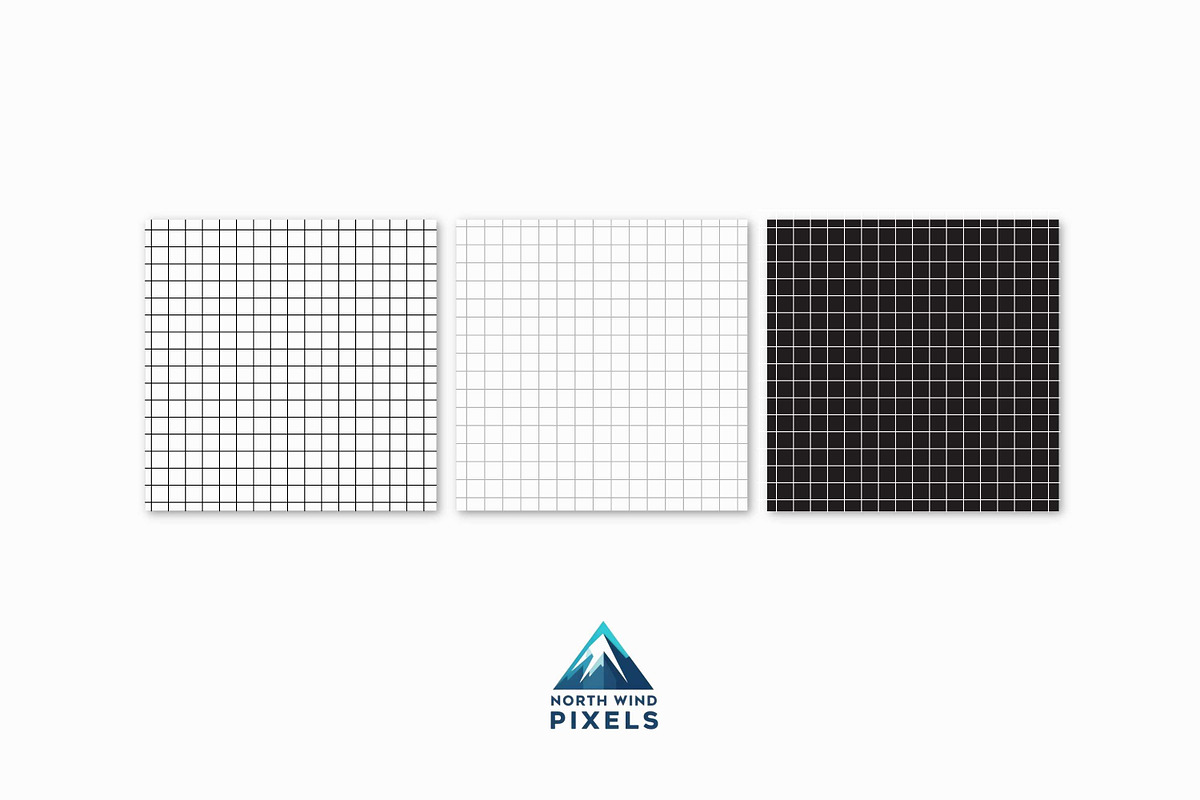3 Watermark Grid Photoshop Overlays, a Pattern Graphic by NorthWindPixels