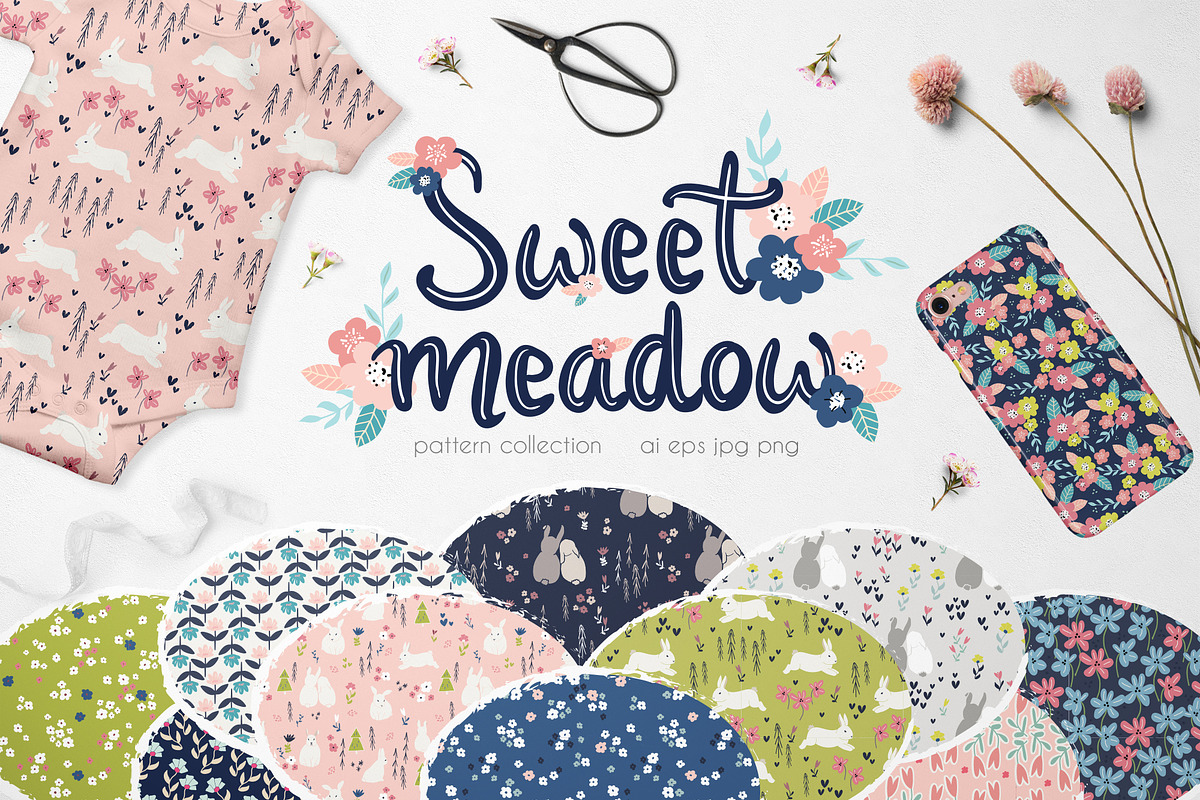 Sweet meadow patterns, a Pattern Graphic by Cozy pattern shop (Photo 1 of 8)