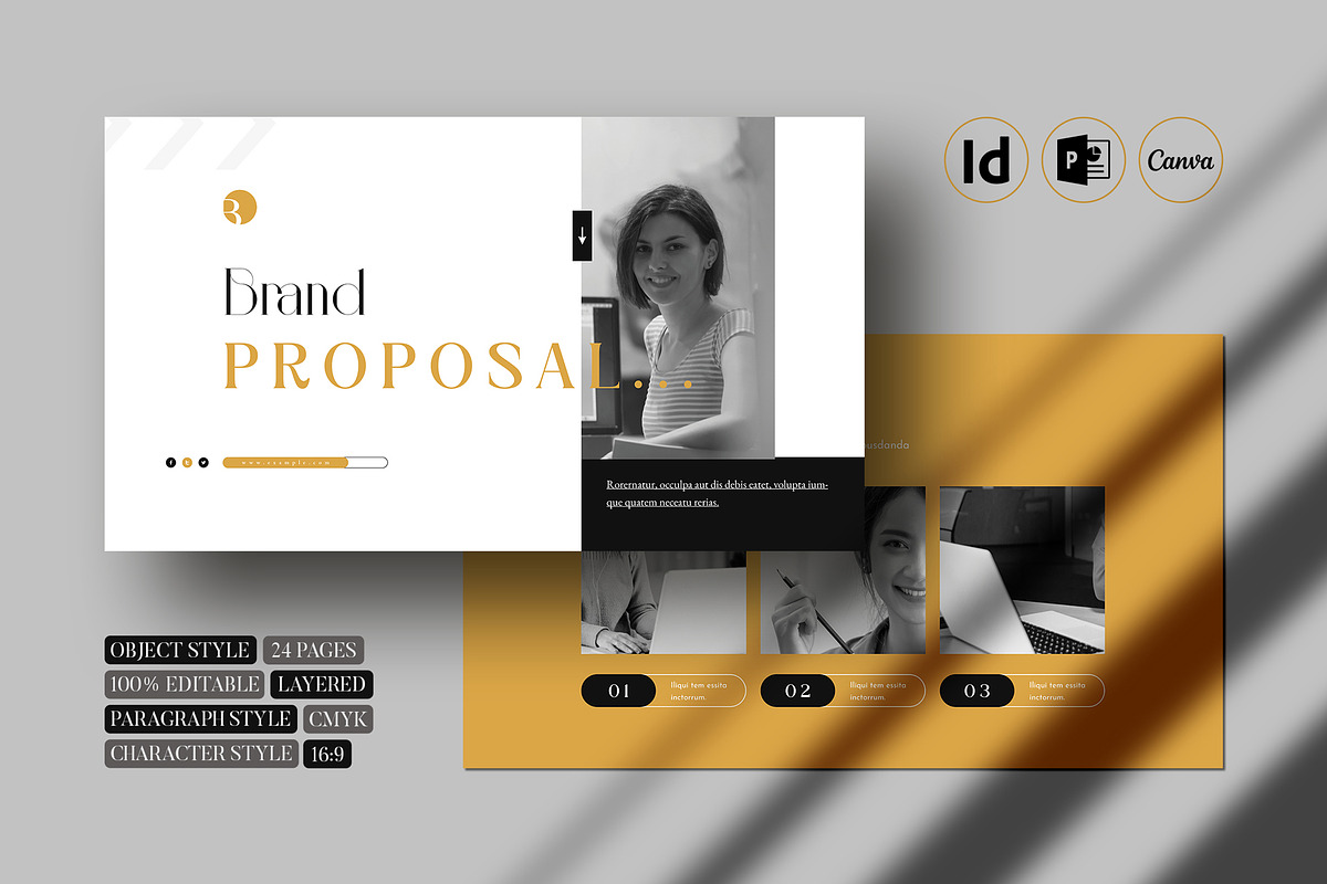 Brand Proposal Template, a Presentation Template by White Graphic (Photo 1 of 8)