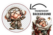Retro Christmas Grandpa Clipart, an Illustration by Libby Wishes (Thumbnail 4 of 7)
