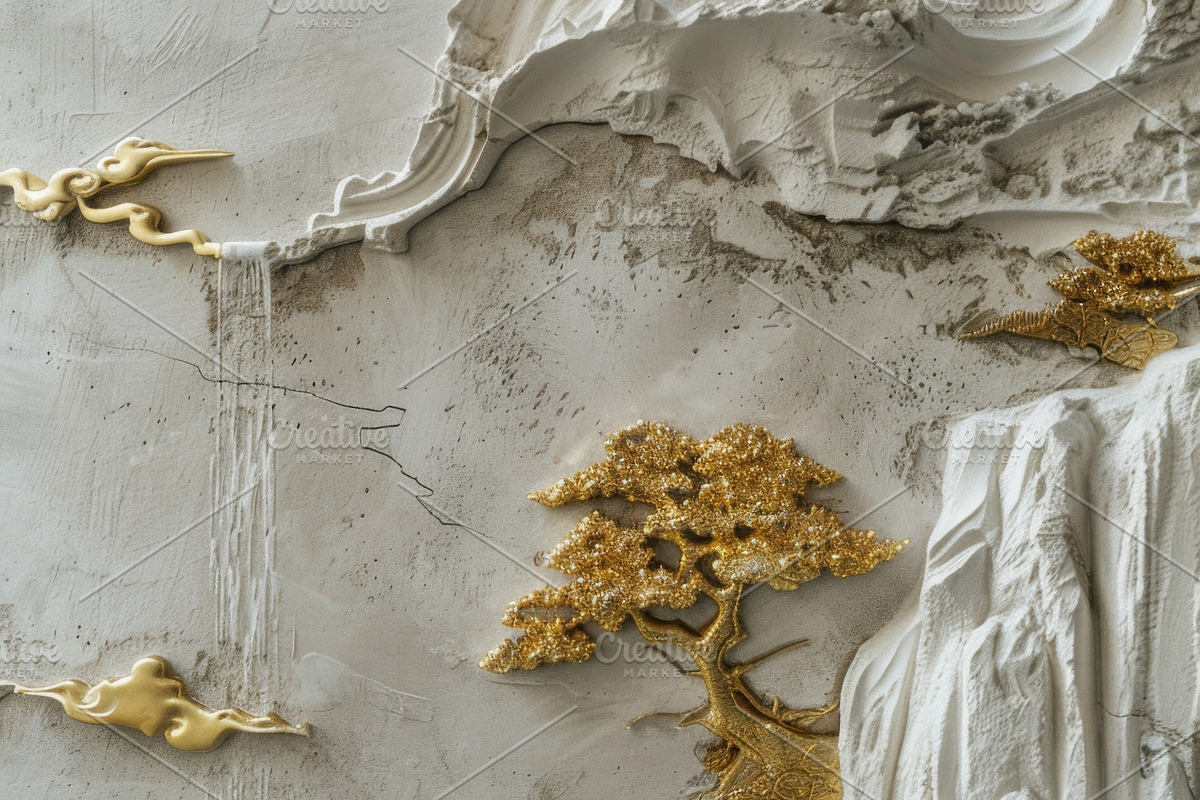 27 Landscapes on a concrete wall, an Arts & Entertainment Photo by Handmadefont (Photo 6 of 28)