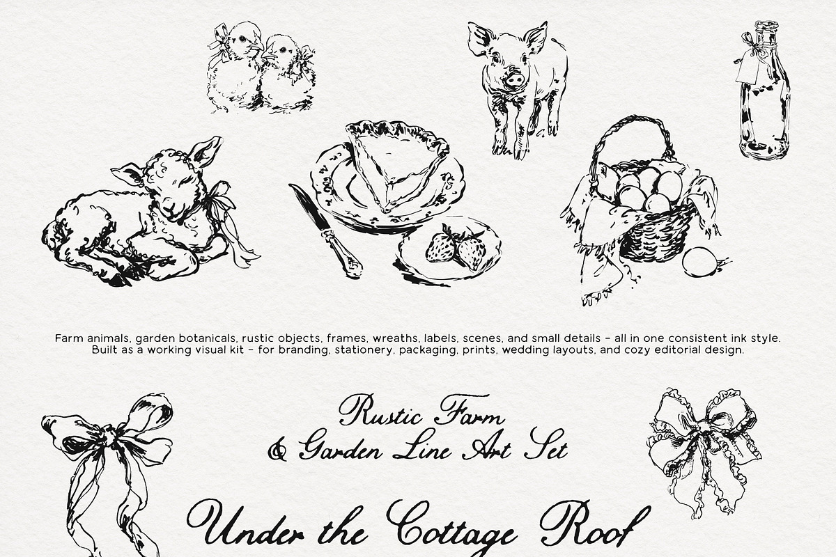 Under the Cottage Roof: Line Art, an Animal Illustration by Purple (Photo 13 of 16)