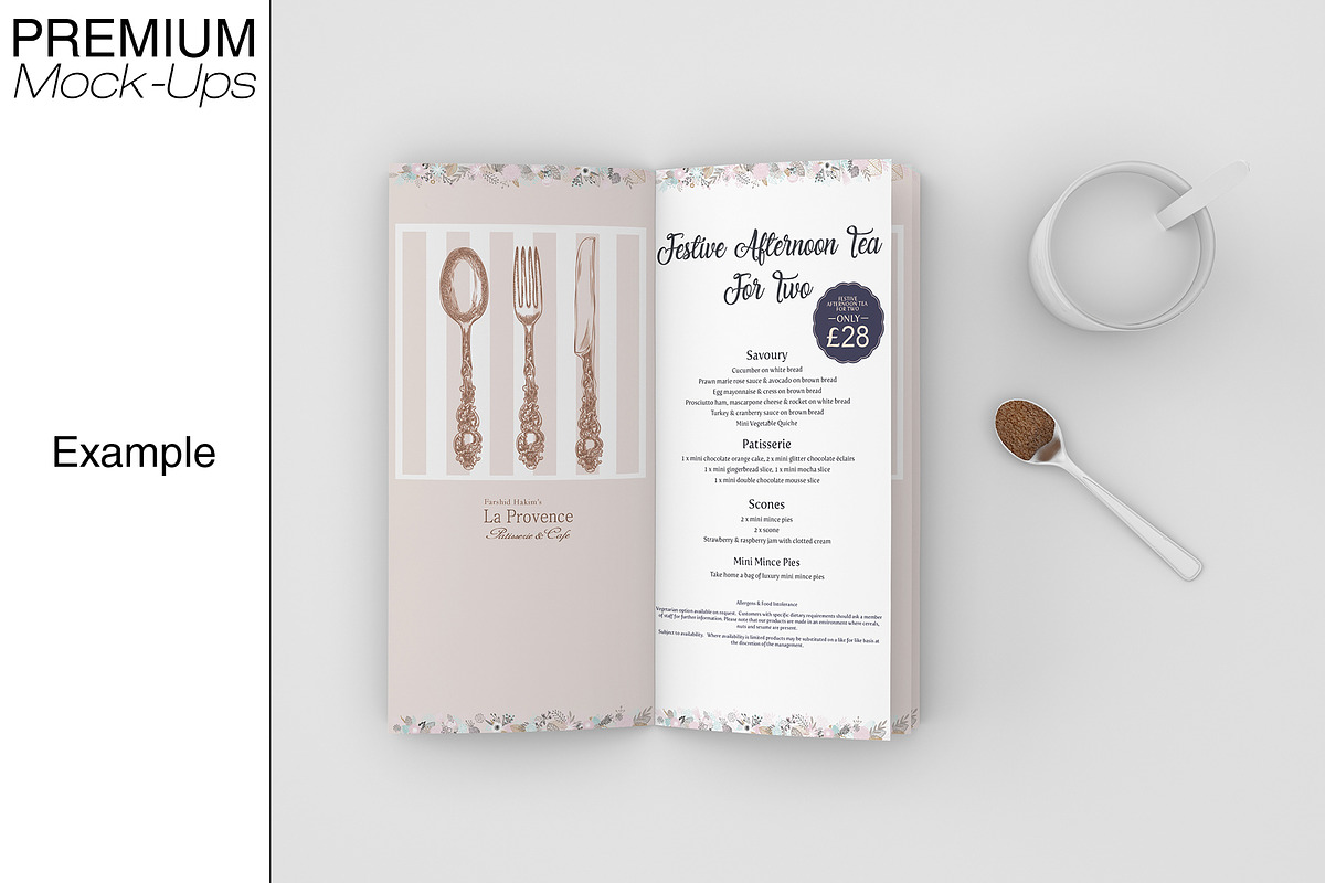 Food & Drink Menu Mockup Set, a Product Mockup by mock-ups (Photo 7 of 8)