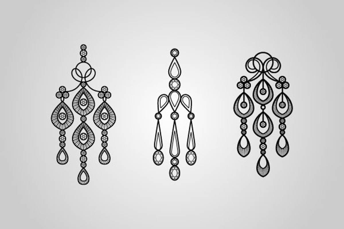 25 Chandelier Elements (Vector) preview 4