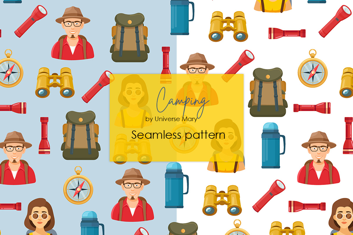 Camping Vector Clipart Set, a Person Illustration by Universe Mary (Photo 8 of 9)