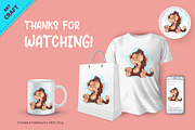Blind Cartoon Monkey. Tshirt, an Animal Illustration by KENO Mascots (Thumbnail 3 of 3)