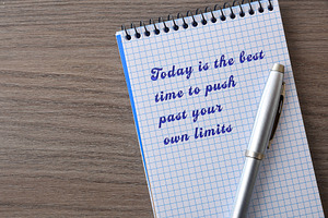Motivational Message on Notebook with Pen, a Business Photo by Davizro's Market