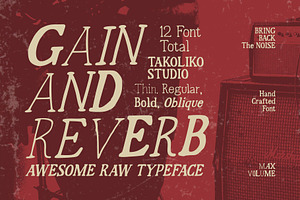 Gain And Reverb, a Handwritten Font by takoliko