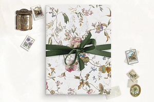 Vintage Floral Vellum Overlay