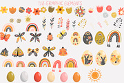 Happy Boho Easter spring clipart, an Animal Illustration by NataLyaroArt (Thumbnail 7 of 13)