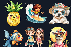 Watercolor Cute Summer Collection