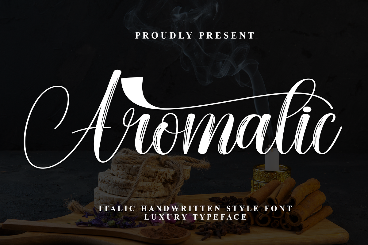 Aromatic | Script Font, a Handwritten Font by Scratchones (Photo 1 of 9)