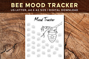 Bee Mood Tracker | Mood Chart, a Stationery Template by Graphicsnext (Thumbnail 1 of 4)