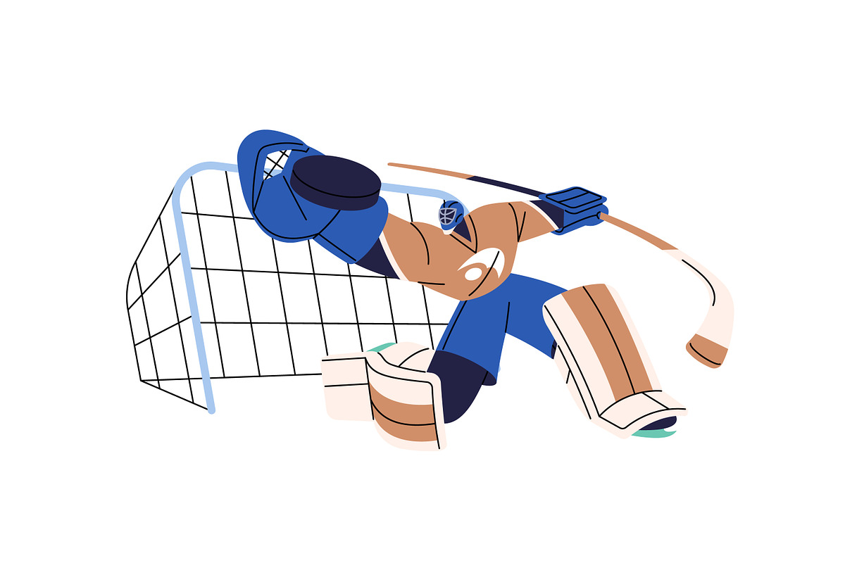 Ice hockey goalkeepers set, a Sport Illustration by PaperTrident (Photo 5 of 10)