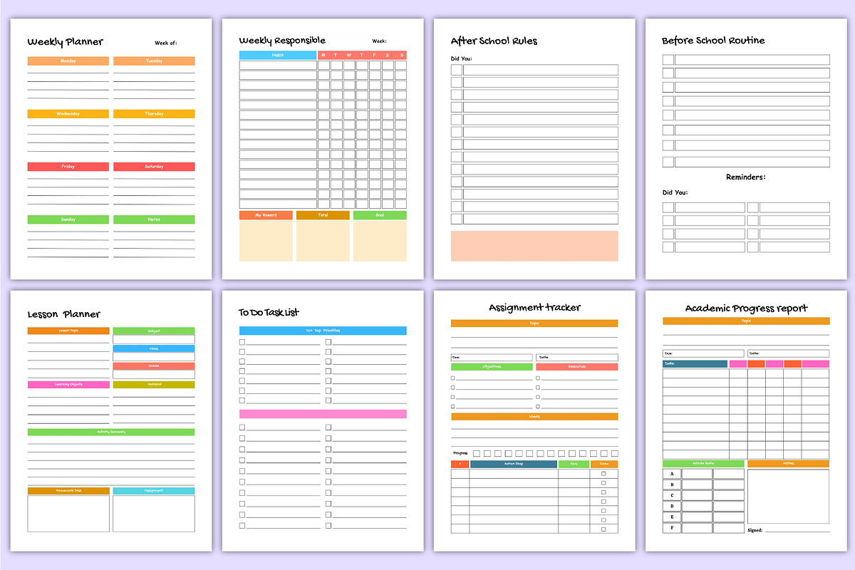 Student Academic Workbook Canva