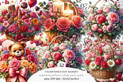 Valentines Basket Clipart Bundle, an Illustration by SinaCreation (Thumbnail 1 of 11)