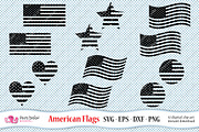 American flag SVG, an Object Graphic by PolpoDesign (Thumbnail 3 of 5)