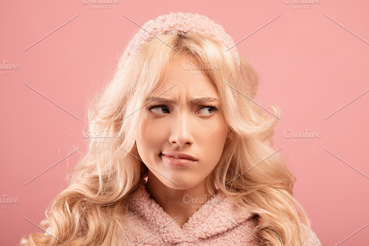 Upset thoughtful woman looking aside, imagining something, feeling doubtful or, a Photo by Prostock-Studio (Photo 2 of 2)