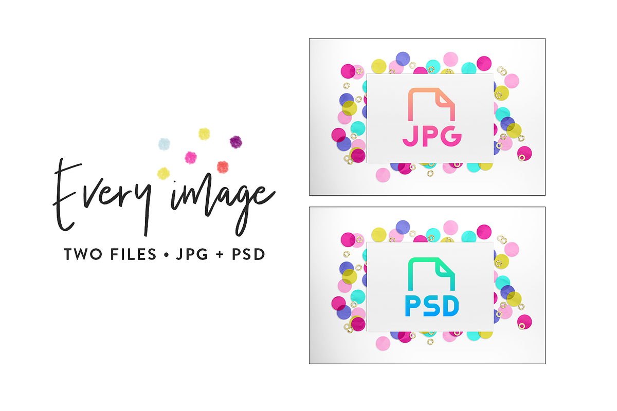 Giant Confetti Mockup Bundle, a Books & Magazine Mockup by Garlic Friday Design (Photo 3 of 18)