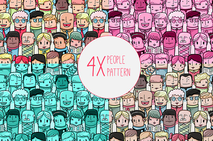 Seamless people pattern 2