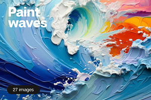 Paint waves - 27 images, a Decorative Illustration by Handmadefont