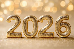 Golden numbers for New Year, a Photo by Beautiful things