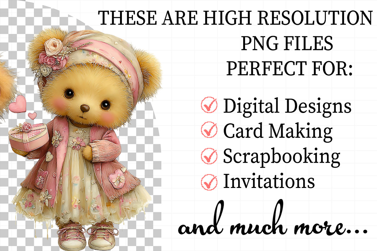 Mother’s Day Teddy Bear Clipart, an Illustration by Daily.Designs (Photo 2 of 8)