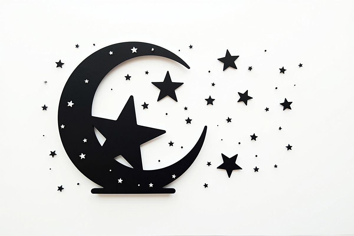 Crescent Moons and Star Silhouette, an Illustration by Amazin_art (Photo 23 of 31)