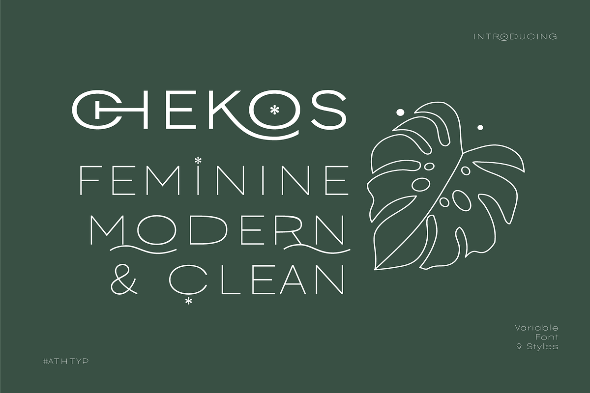 Chekos- Feminine type face design, a Sans Serif Font by AuthenType (Photo 1 of 10)