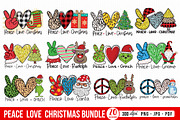 Peace Love Christmas PNG Bundle, a Graphic by CraftlabSVG (Thumbnail 1 of 14)