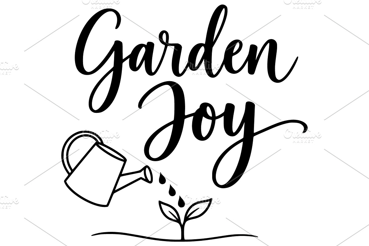 Garden Joy Watering Can Line Art, an Object Illustration by Ghagra (Photo 2 of 7)