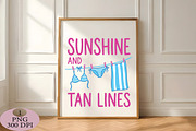 Sunshine and Tan Lines Funny Summer, an Illustration by Daily.Designs (Thumbnail 5 of 5)