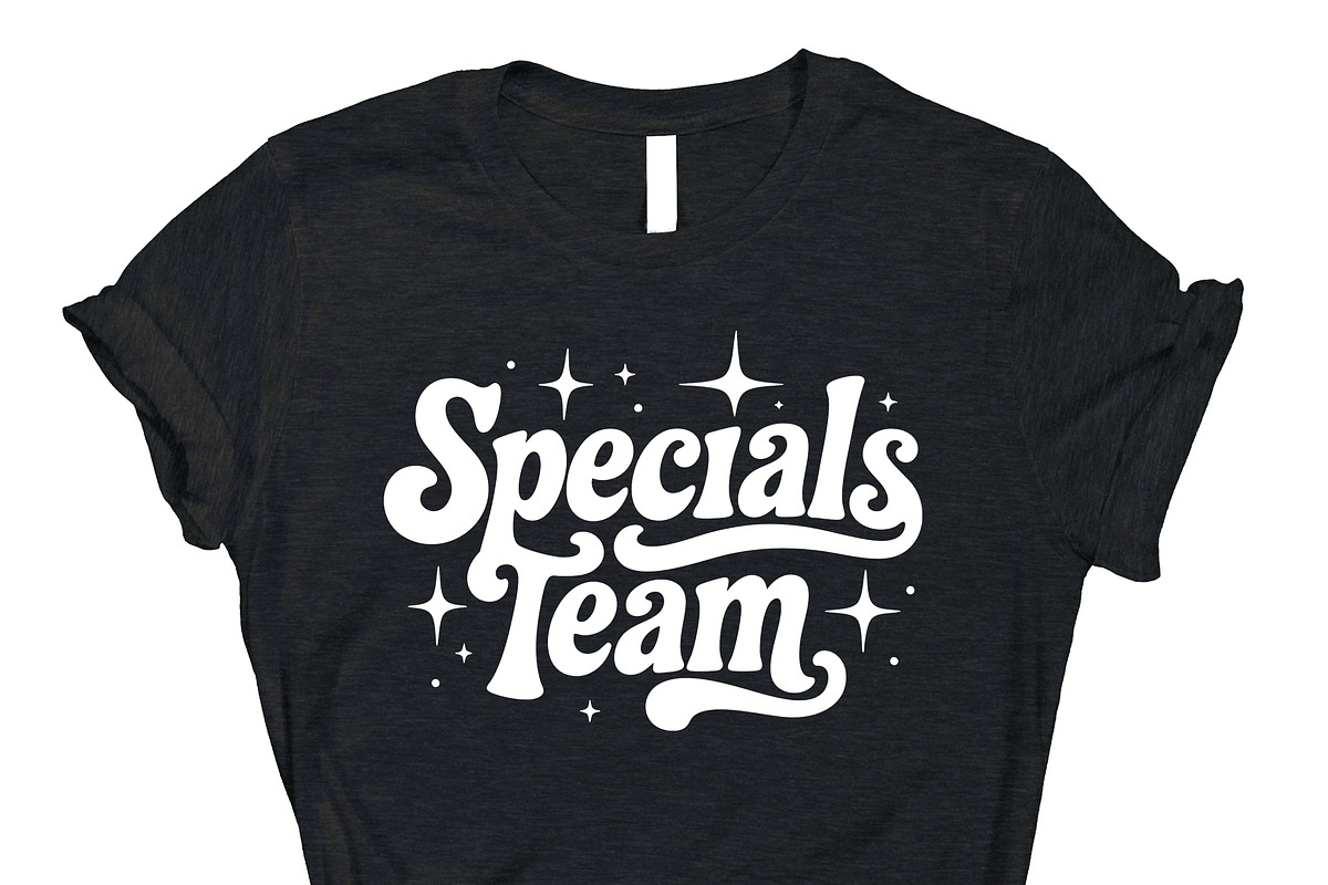 Specials Team Groovy Retro Typograph, an Object Graphic by Star Graphic Design (Photo 7 of 12)