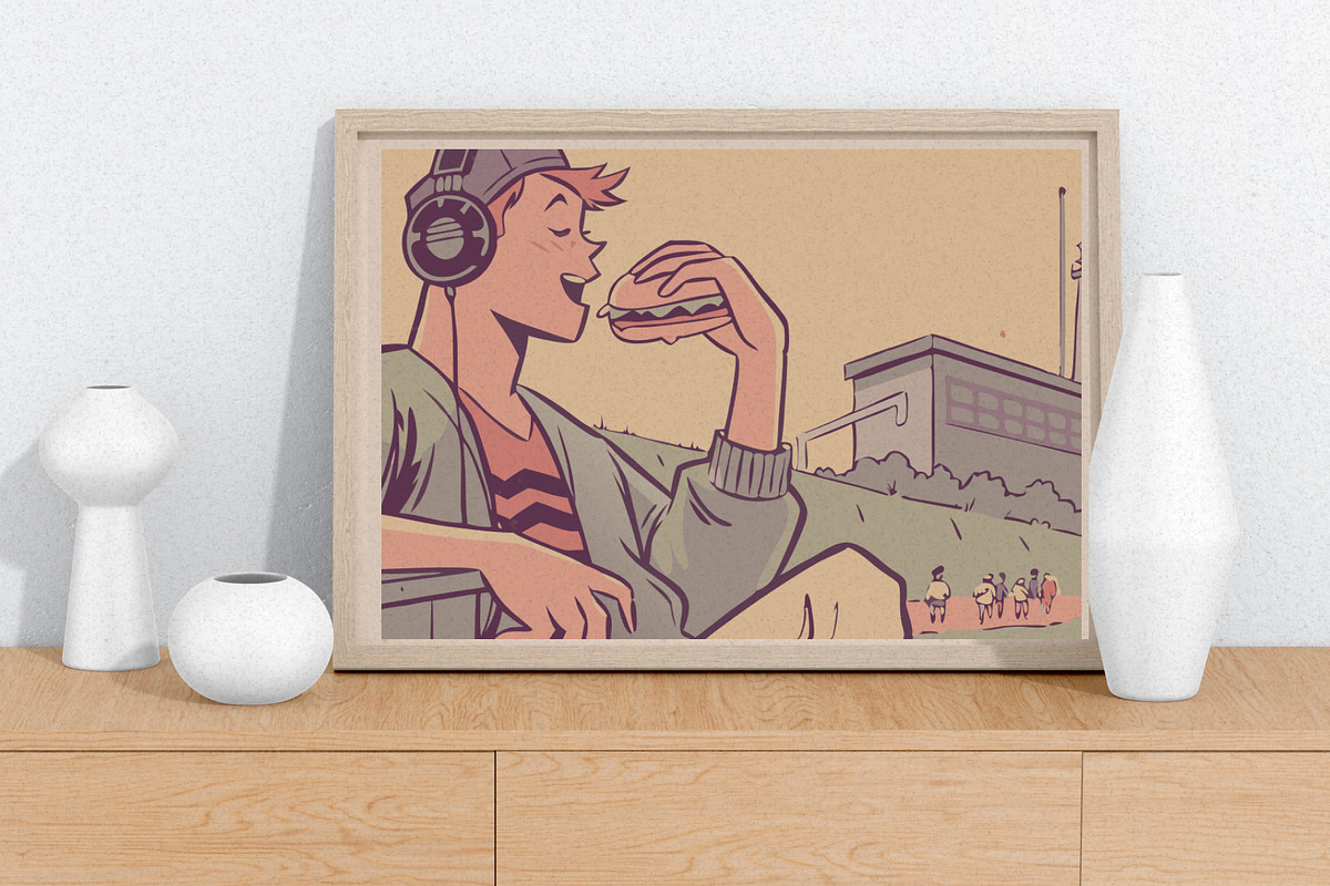 Coffee Wall Art Print, a Wallpaper Graphic by Helospace (Photo 8 of 10)