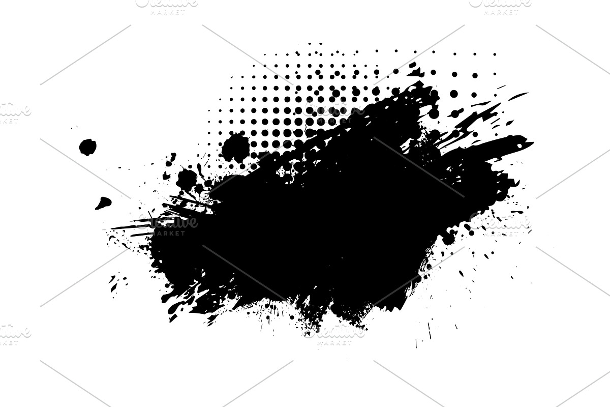Splatter Paint Texture . Black Spray, a Texture Illustration by ...