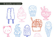 DOODLE ICE CREAM: clipart, a Food Illustration by Elliko shop (Thumbnail 2 of 7)