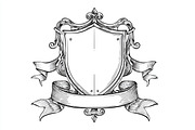 Hand-Drawn Heraldic Shield Vector, an Object Graphic by Creativeshirt (Thumbnail 6 of 10)