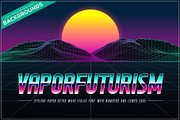 Vaporfuturism OTF Retro Wave Font, a Symbol Font by Ckybe's Corner (Thumbnail 1 of 10)