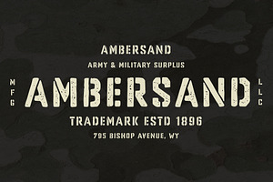 Ambersand Classic Stencil Typeface