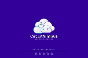 Gradient Line Art Cloud Elements, a Branding & Logo Template by Artnivora.Std