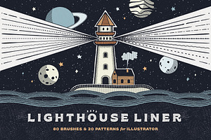 Liner Illustrator Brushes, a Brush Add-On by pixelbuddha.net
