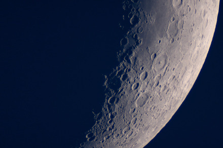 Moon’s Terminator Line with Craters