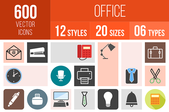 600 Office Icons preview 4