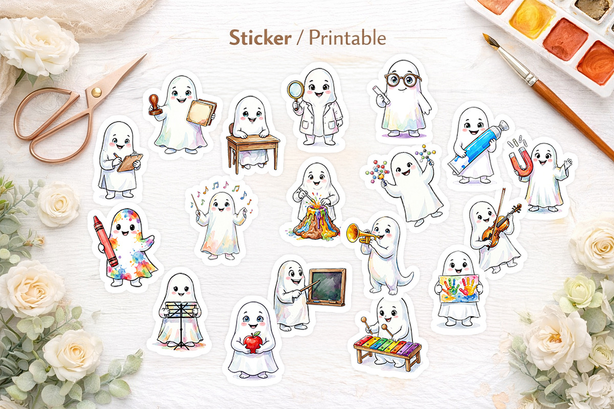 Teacher Ghost Sublimation, an Illustration by Artnoy (Photo 6 of 8)
