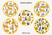 Yellow Leopard set, an Animal Illustration by Ekaterina Goncharova (Thumbnail 3 of 4)